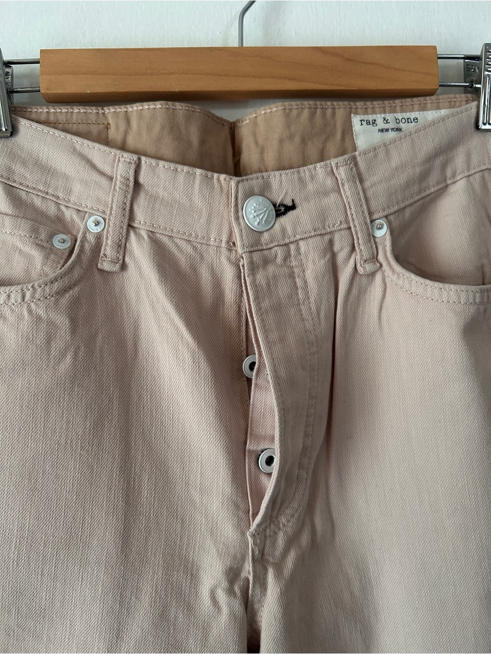 rag & bone Pink Logan Relaxed Wide-Leg Jeans - Picture 5 of 5